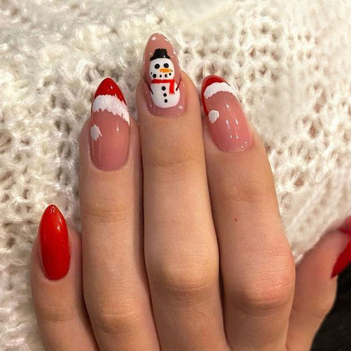 Festive Winter-Themed Press-On Nail Set Kalsten