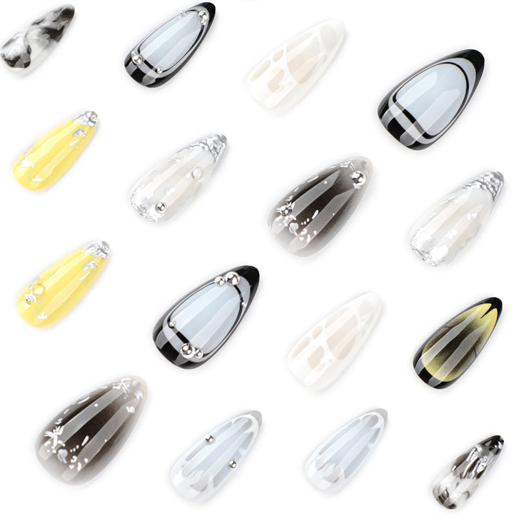 Artistic nail art with sophisticated accents Kalsten