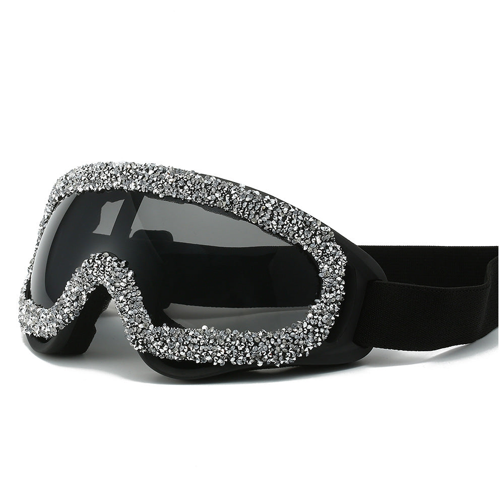 Ladies sporty ski goggles with glamorous crystal embellishments Kalsten