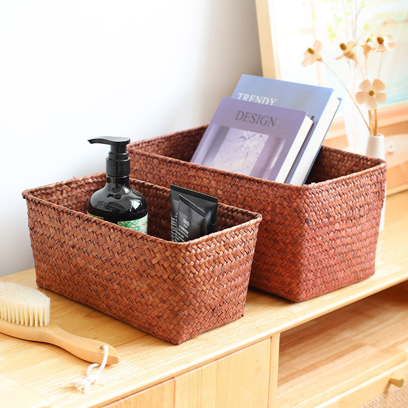Unisex storage basket made of natural materials Kalsten