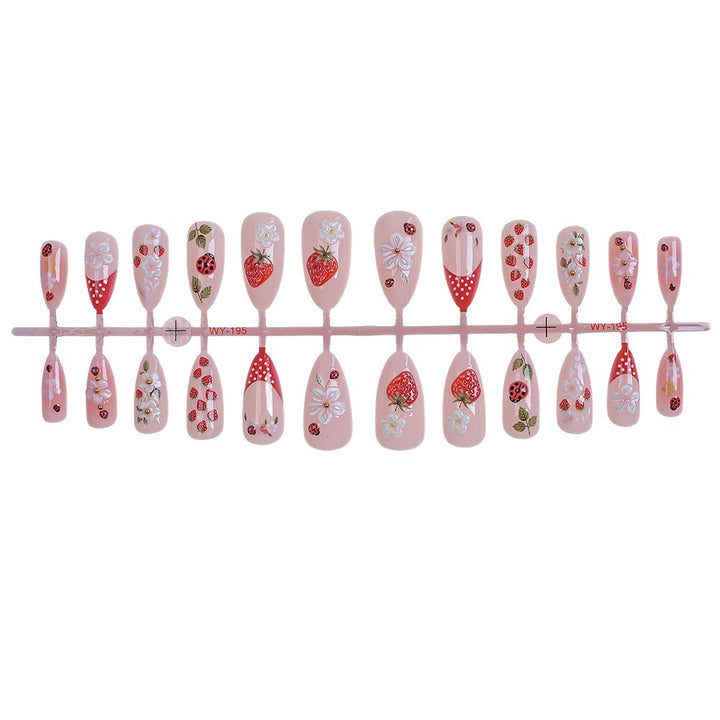 Whimsical Strawberry-Themed Press-On Nails Kalsten