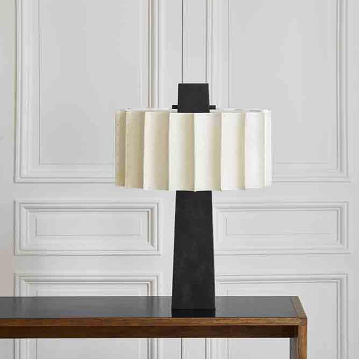 Contemporary Table Lamp with Modern Geometric Texture
