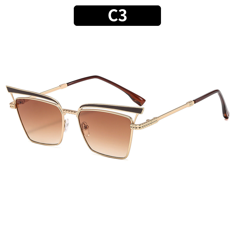 Luxe Geometric Shield Sunglasses