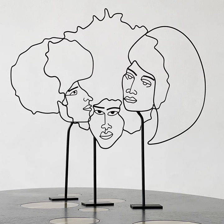 Artistic Outline Figure Statue