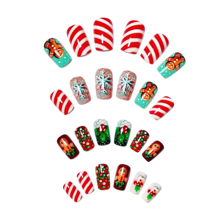 Artificial nails in gingerbread house design Kalsten