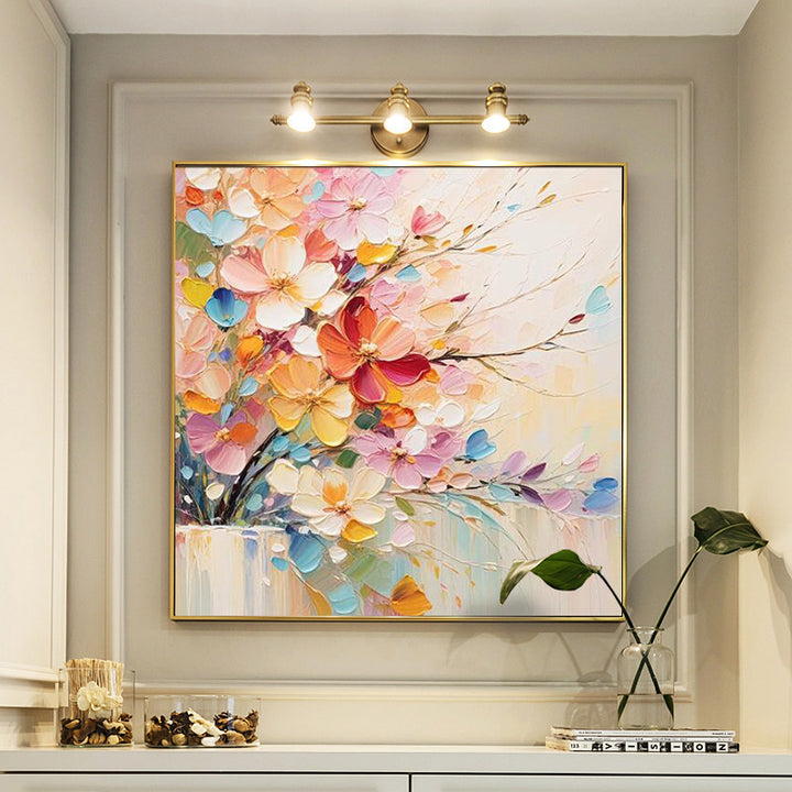 Floral Textured Canvas Art