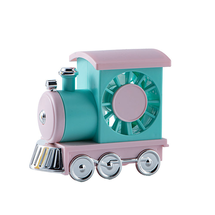 Ladies creative table fan in train design Kalsten