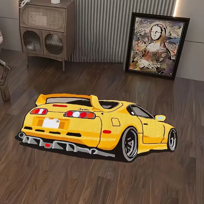 Sports Car-Themed Area Rug