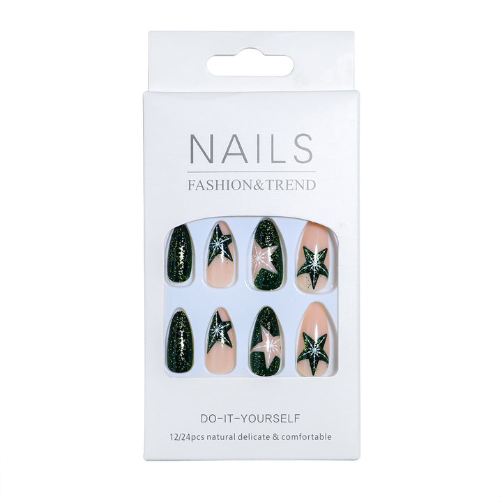 Artistic Glitter Press-On Nail Set Kalsten