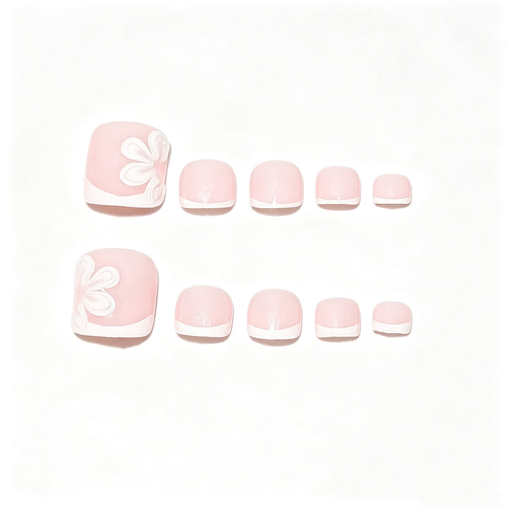 Elegant French Tip Pedicure Set Kalsten