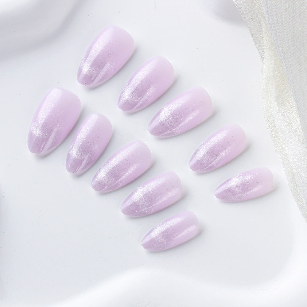 Glossy Almond-Shaped Press-On Nails Kalsten