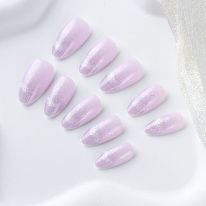 Glossy Almond-Shaped Press-On Nails Kalsten