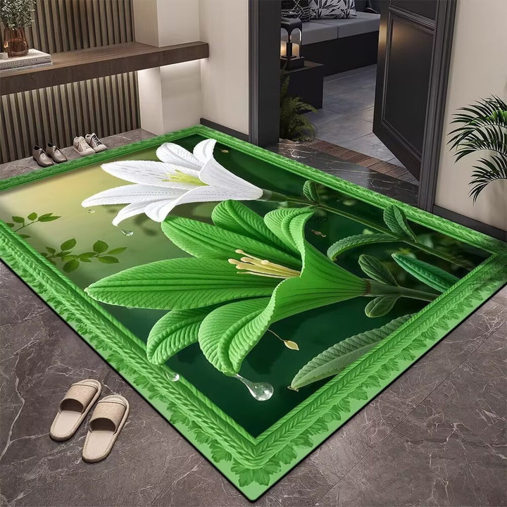 Elegant Floral Design Area Rug