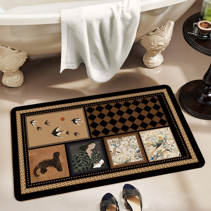 Stylish Patterned Bath Mat Kalsten