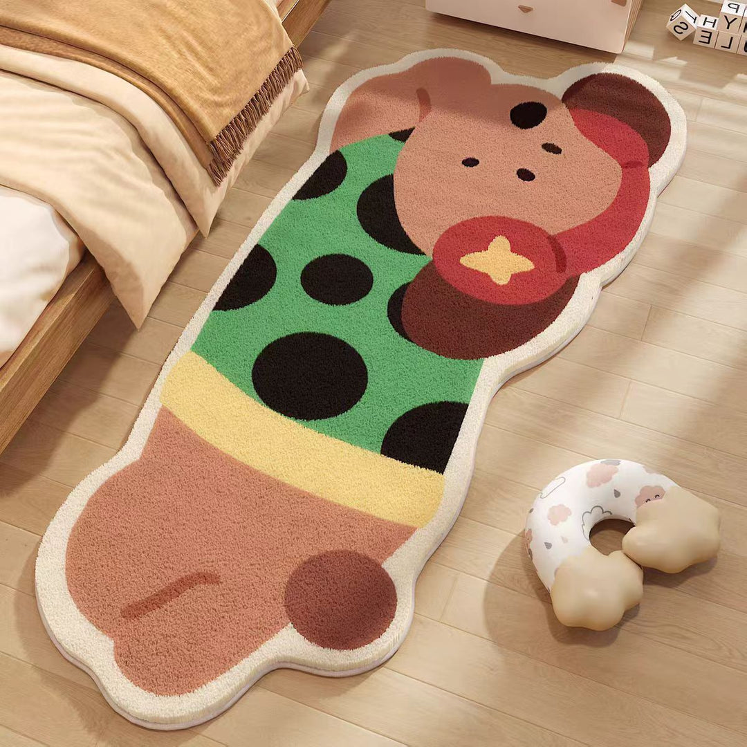 Cartoon Panda Character Area Rug
