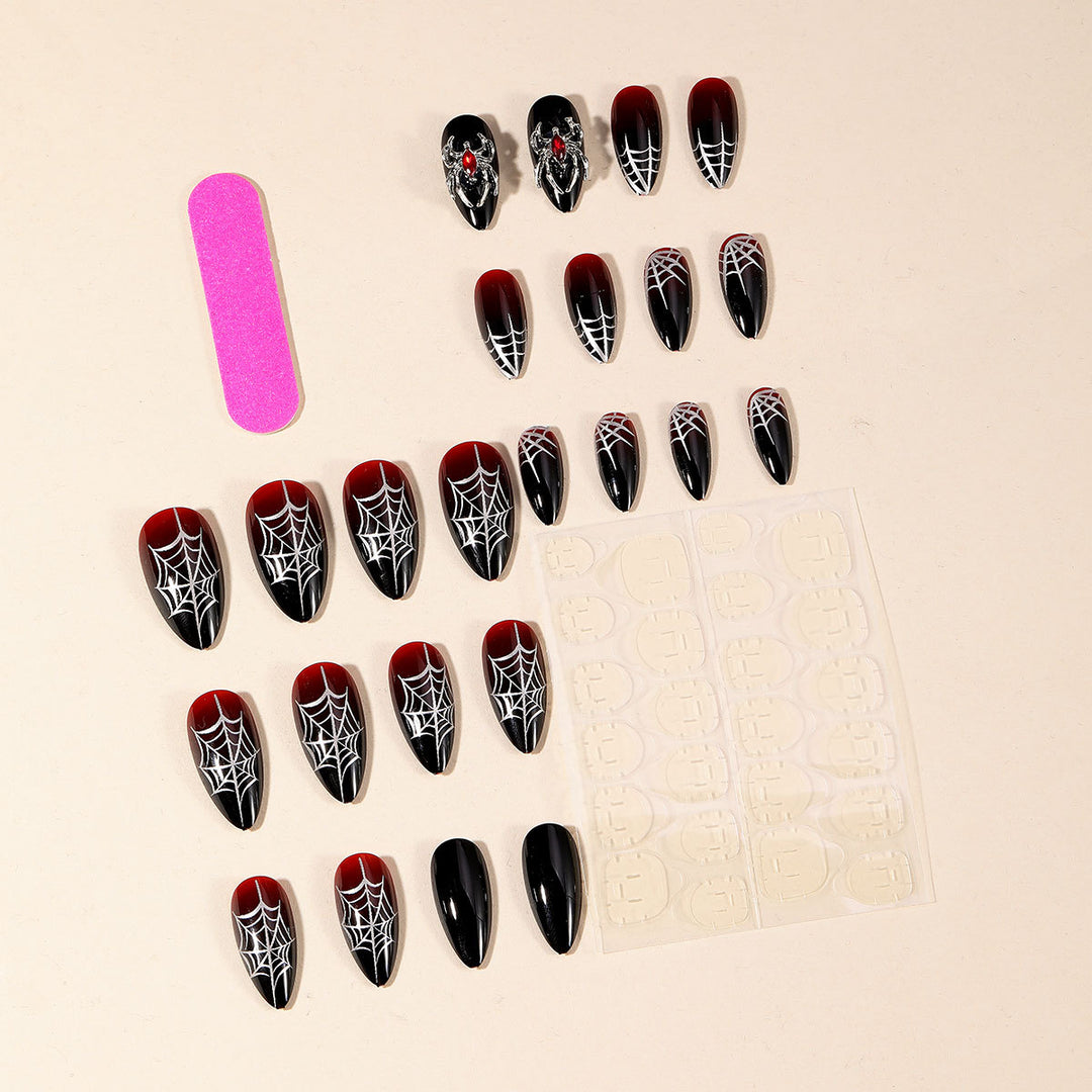 Gothic Spider Web Nail Art Extensions Kalsten