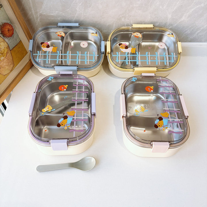 Fun-Themed Dual-Compartment Lunch Box