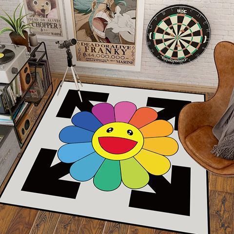 Artistic Flower Shaped Area Rug Kalsten