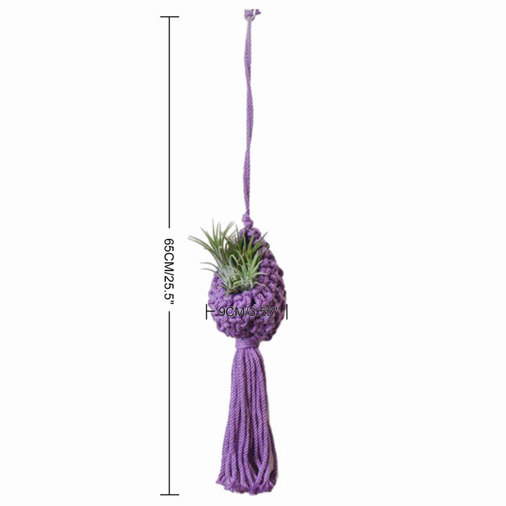 Macrame Hanging Plant Holder with Decorative Tassel Kalsten