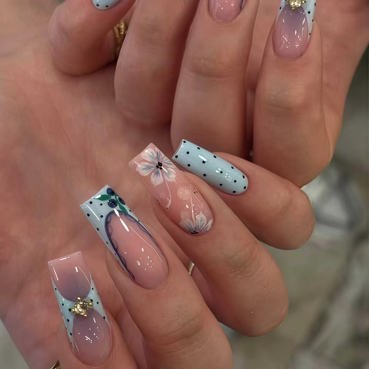Artistic Long Length Press-On Nail Art Kalsten