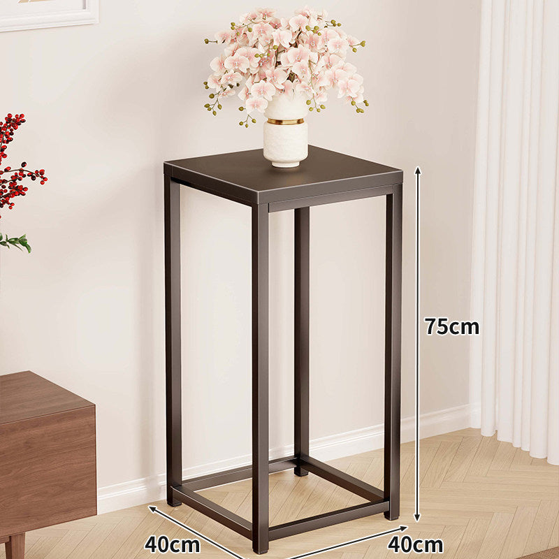 Tall Metal Plant Stand Pedestal with Square Top Minimalist Frame