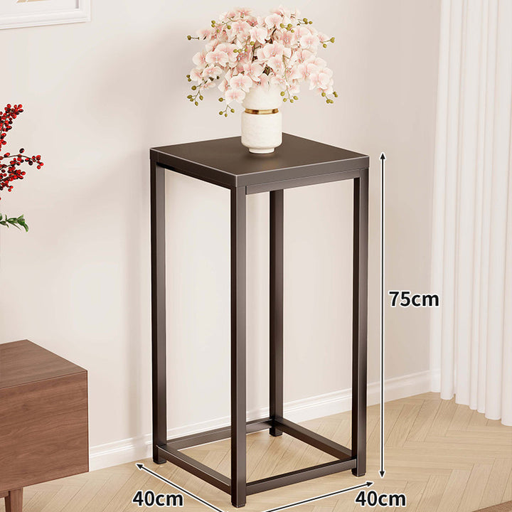 Tall Metal Plant Stand Pedestal with Square Top Minimalist Frame