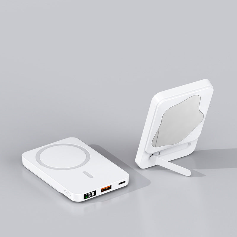 Powerbank with Integrated Cosmetic Mirror and Multifunctional Charging Port Kalsten