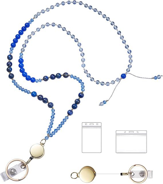 Beaded Eyewear Lanyard with Retractable Clip Kalsten