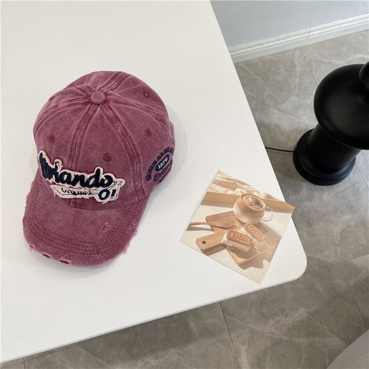 Men's Distressed Vintage-Inspired Baseball Cap Kalsten