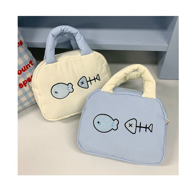Cute Embroidered Fish-Themed Lunch Bag Kalsten