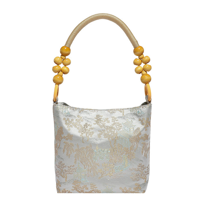 Elegant Bamboo Handle Handbag