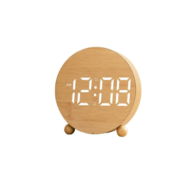 Digital Alarm Clock in Modern Wooden Design Kalsten