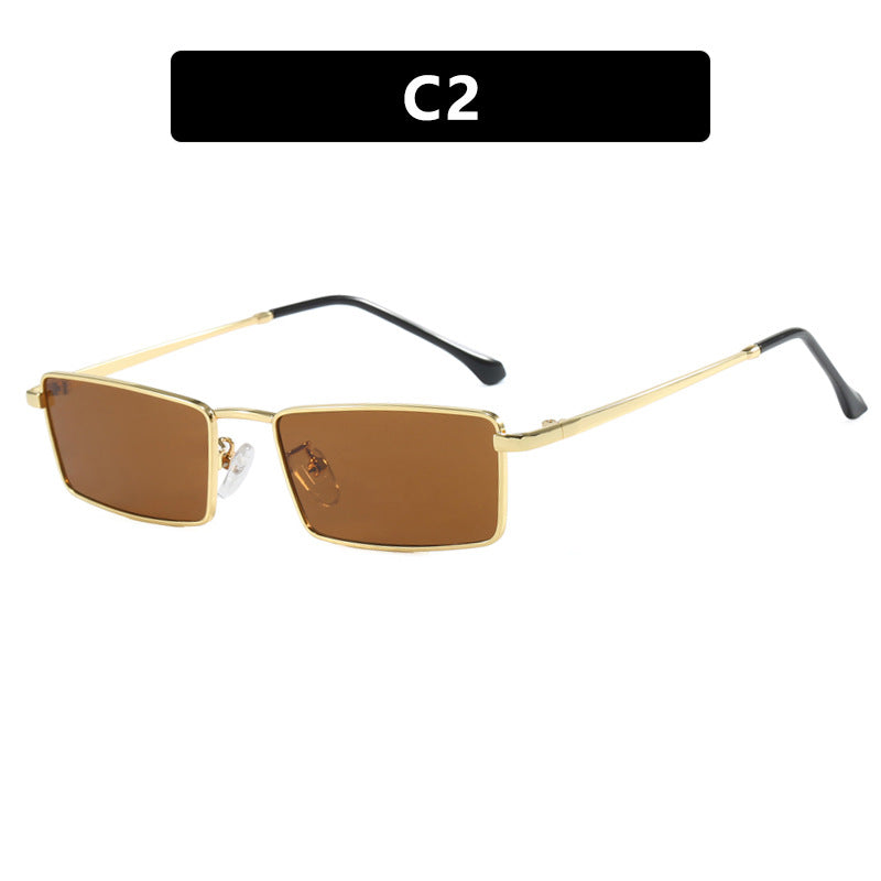 Women square sunglasses with metallic frame and comfortable nose pad Kalsten