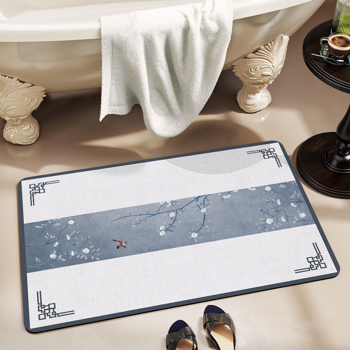 Elegant Geometric Bathroom Mat Kalsten