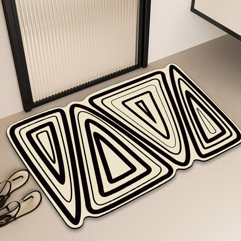 Artistic Abstract Checkered Area Mat