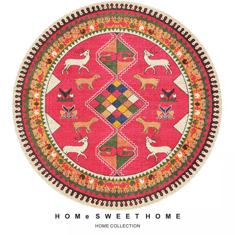 Vintage-Inspired Round Rug
