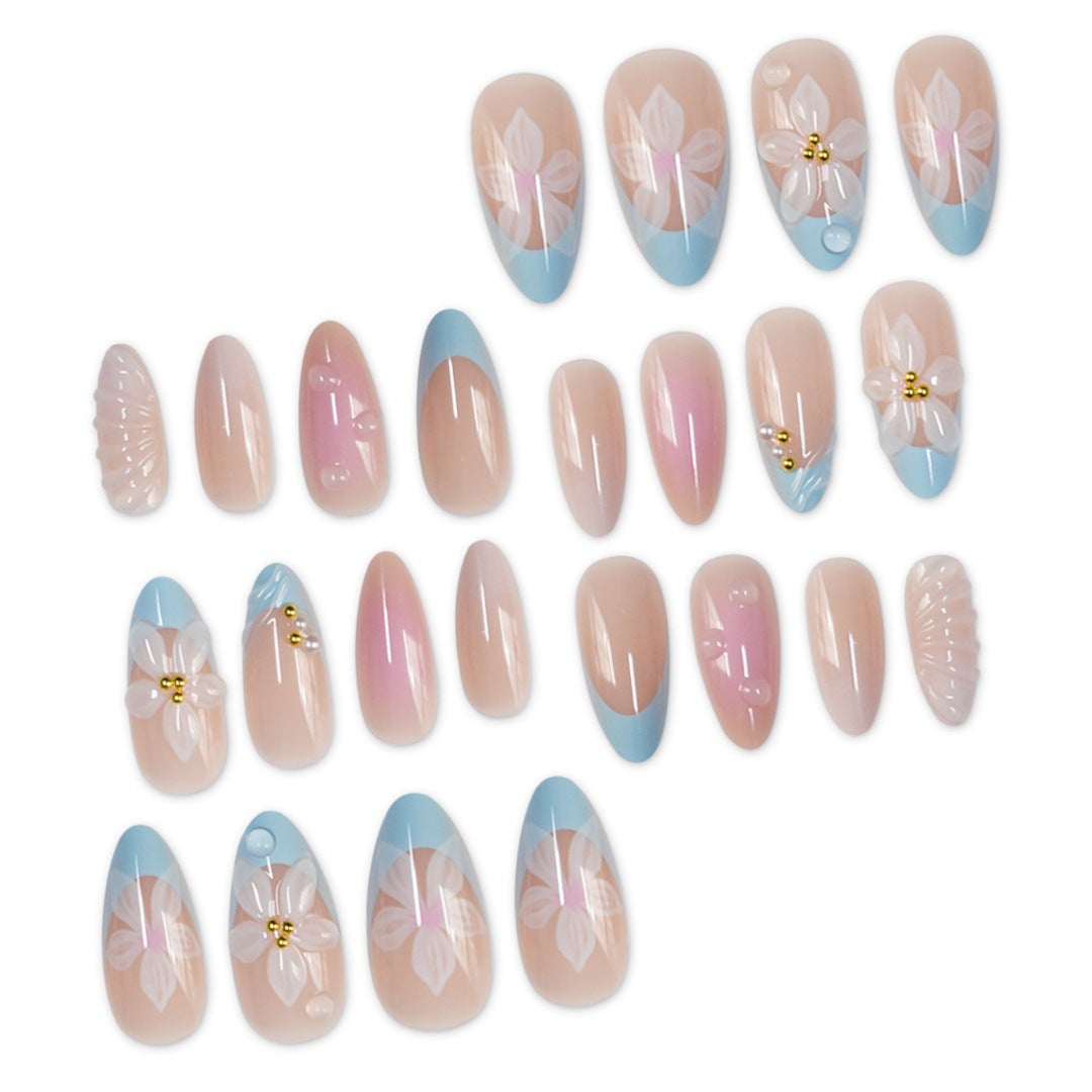 Artistic Floral Design Press-On Nail Set Kalsten