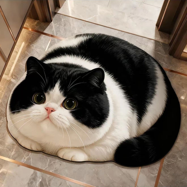 Cat-Themed Non-Slip Bathroom Rug