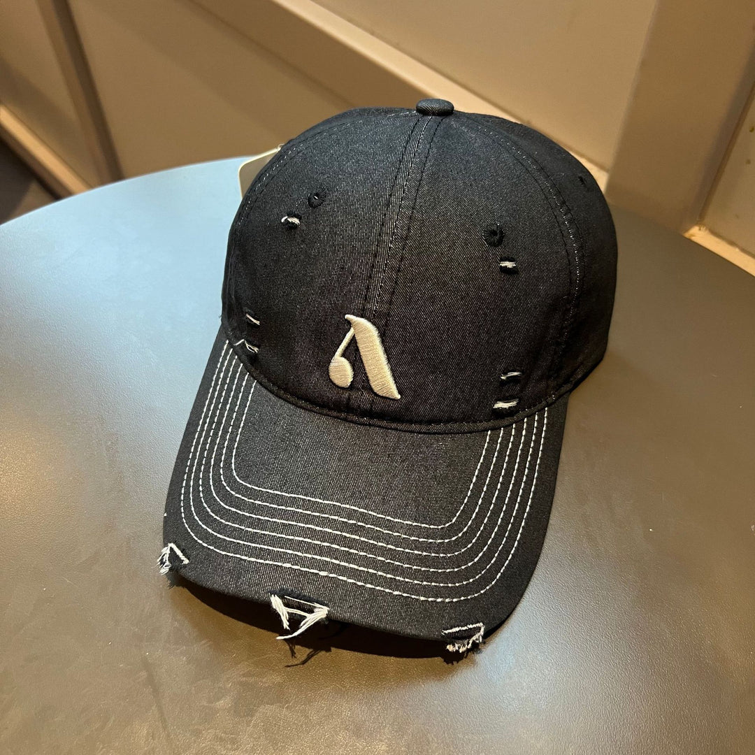Distressed Denim Baseball Hat