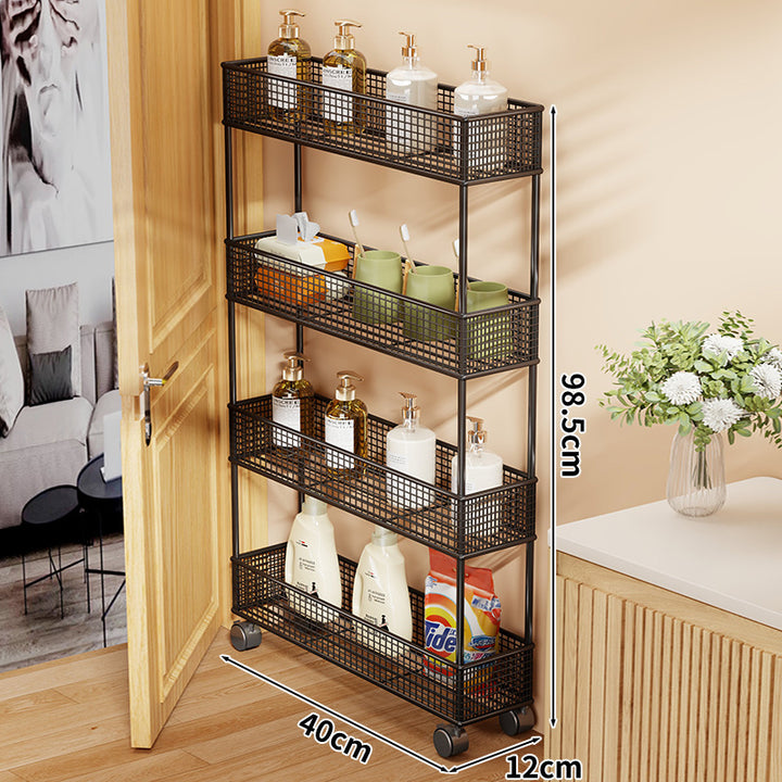 Slim Overdoor Three-Tier Wire Mesh Storage Organizer