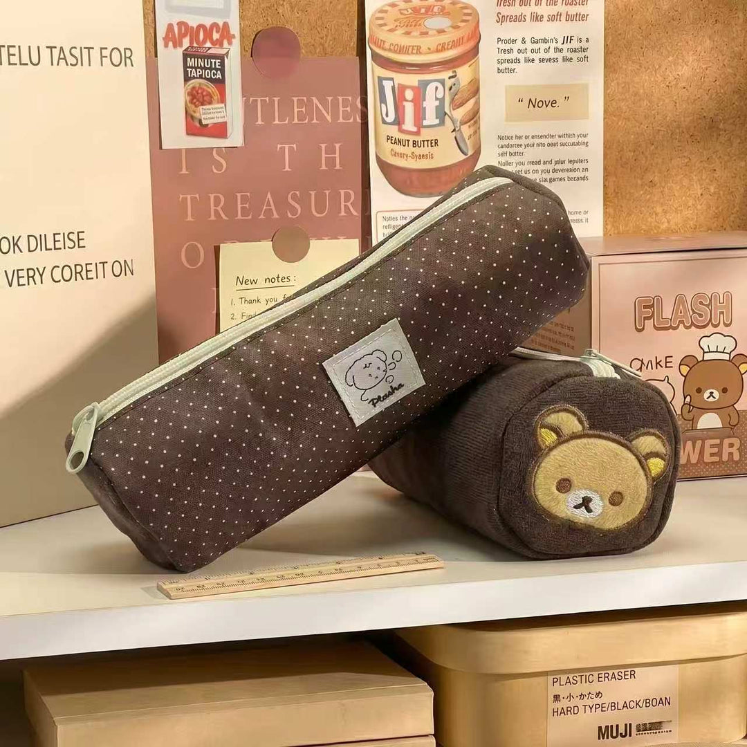 Cute Bear-Themed Zippered Pouch