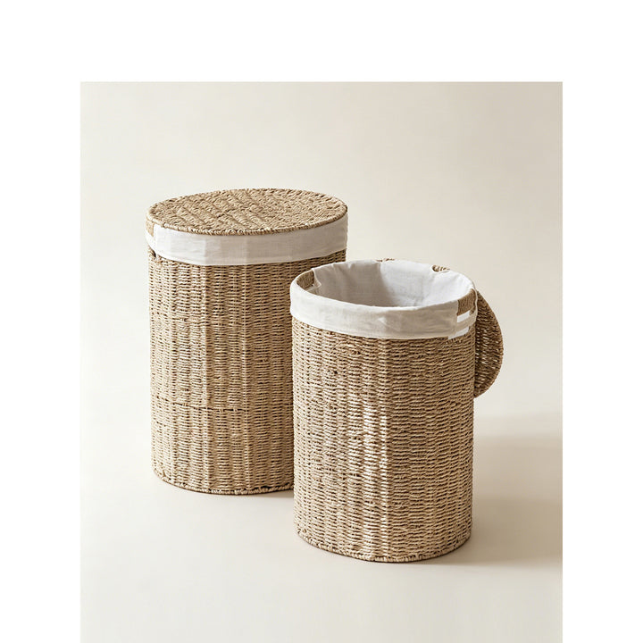 Stylish laundry basket made of natural material Kalsten