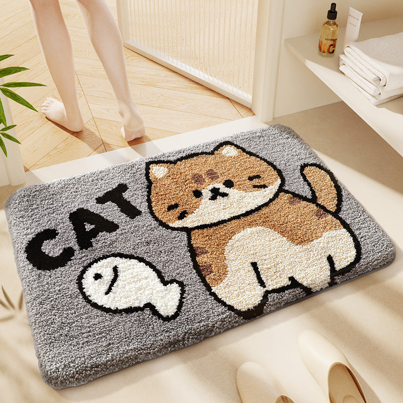 Plush Bear Theme Bath Mat