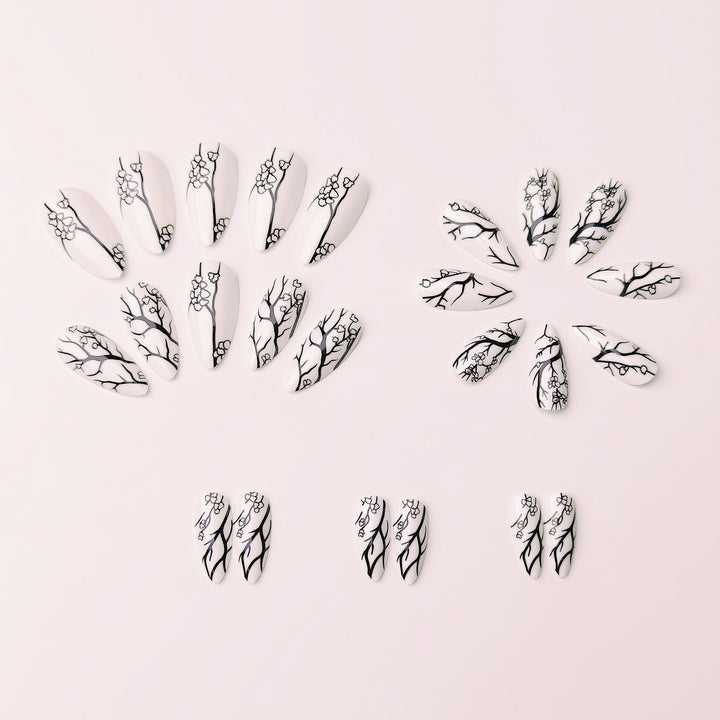 Artificial nails with elegant floral design Kalsten