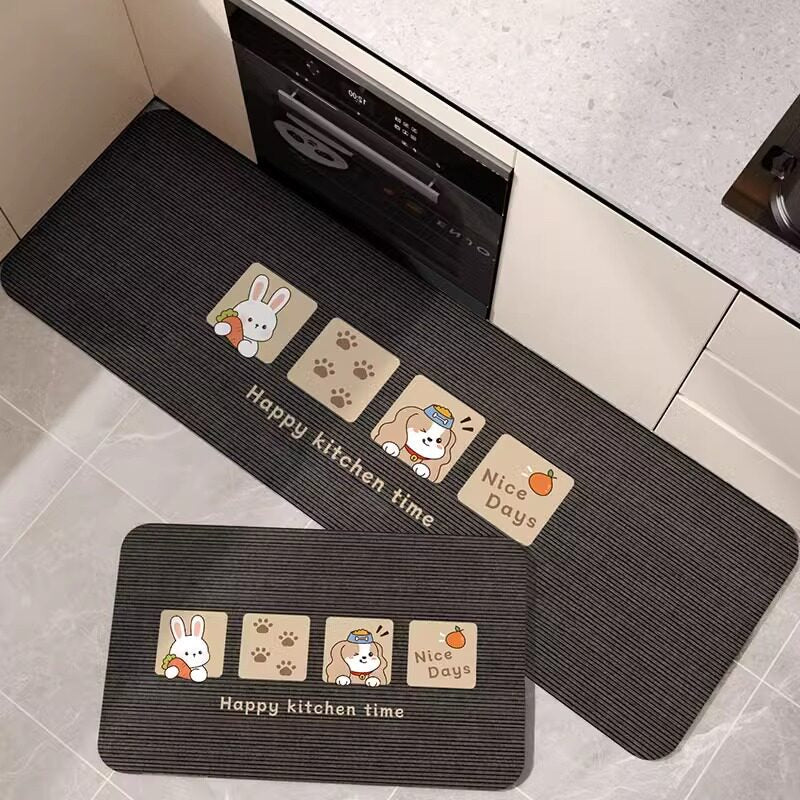 Playful Dog-Themed Kitchen Mat
