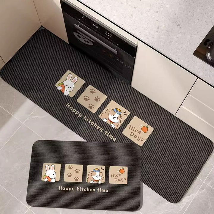 Playful Dog-Themed Kitchen Mat