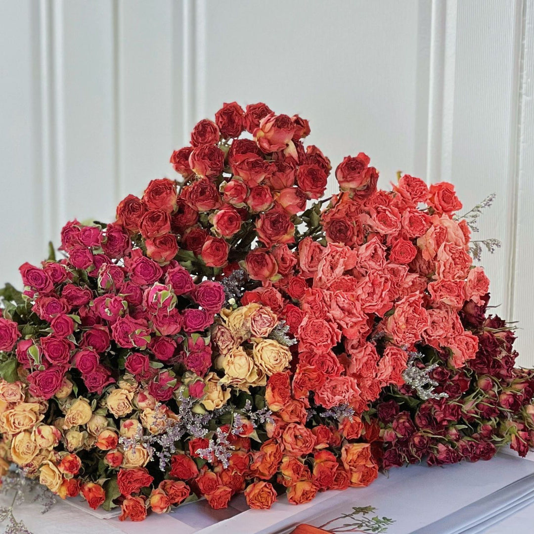 Dried Floral Rose Bouquet with Botanical Filler