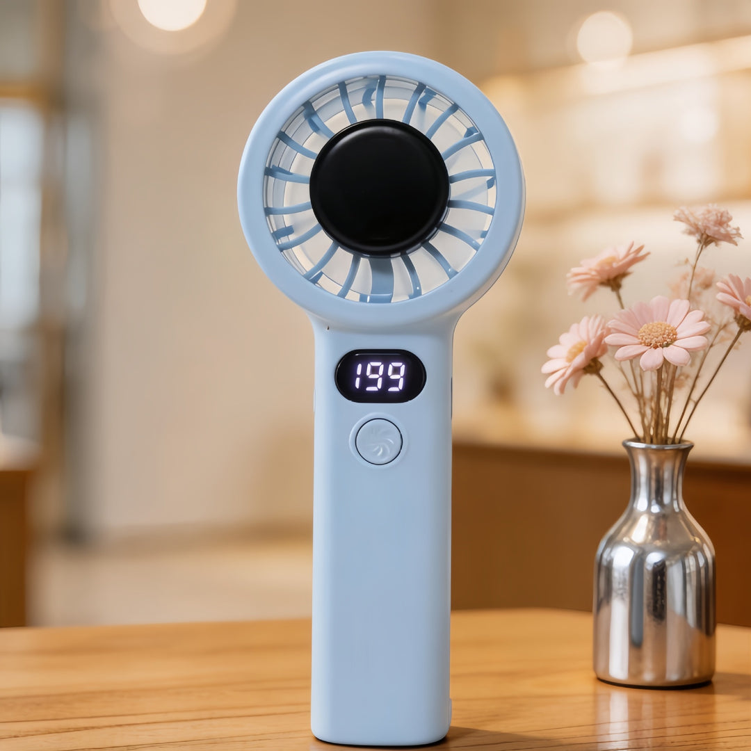 Portable hand fan with digital speed display Kalsten