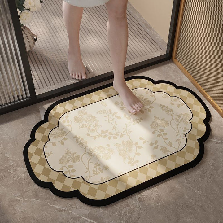 Floral Patterned Bath Mat