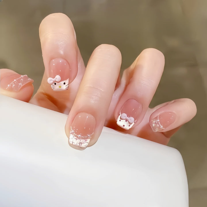 Artificial Nail Art Tips with Playful Design Kalsten